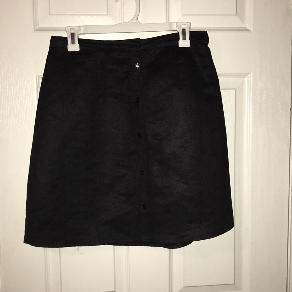 Button down suede skirt